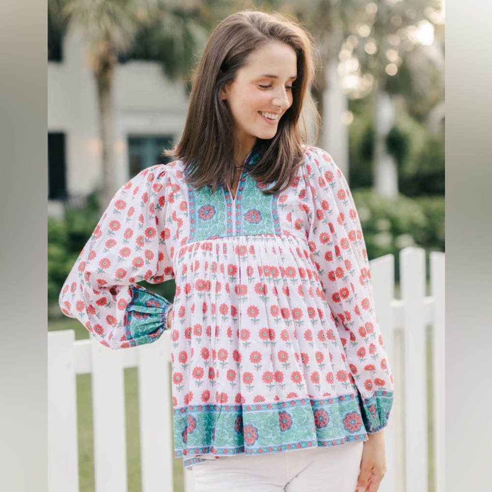 NWT Victoria Dunn East Bay Blouse